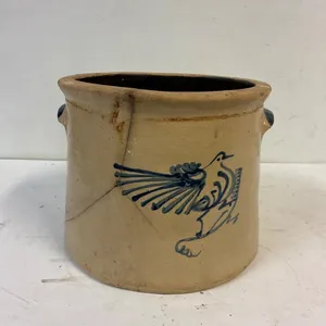 1860’s Whites Utica stoneware crock. Repaired