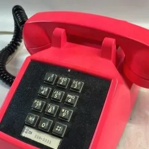 Vintage Hot Pink Push Button Telephone