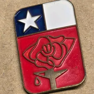 Chilean flag design red rose emblem