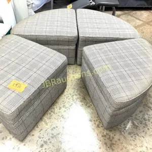 4 PIECE LARGE ROUND OTTOMAN