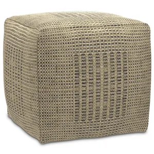 SIMPLIHOME 18 Natural Square Pouf
