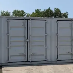 40ft High Cube 4 Doors + Side Door Container-1 Tripper- Light Grey