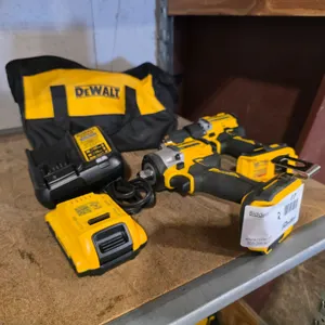 Dewalt DCF922 Compact Wrench and DCD794 Cordless Drill Driver Set, 20V, Battery, Charger, Bag