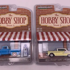 Greenlight Hobby Shop Series 3 1954 Ford F-100 + 1955 Chevy Bel Air 1:64 Lot