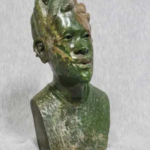 SOLD Verdite Stone Carving Bust of a Man. 7 x 3.5 x 4. SOLD #5416 A3