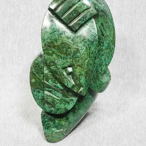 SOLD Verdite Carved in Zimbabwe Sculpture. Signed MD. 7 x 4.5 x 3. A3 SOLD 2/13/26