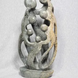 Shona Family of 7. 17.5" x 8" x 3". A4