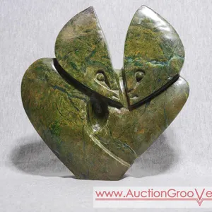 Shona Carved Verdite Statue. 8.5 x 8.5 x 2. B3