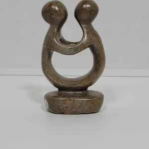 Shona Couple Statue. Hand Carved in Zimbabwe. See photos. 4" x 2.5 x 1.5".. D4