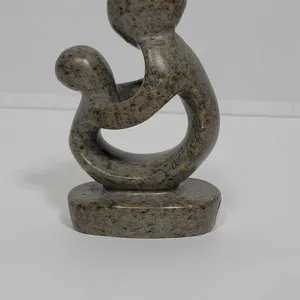 Shona Mother and Child Statue. Hand Carved in Zimbabwe. See photos.  4.5" x 2.5 x 1.5". D4