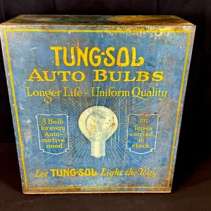 TUNG-SOL AUTO BULBS METAL DISPLAY CABINET 1FT7" X 1FT9"