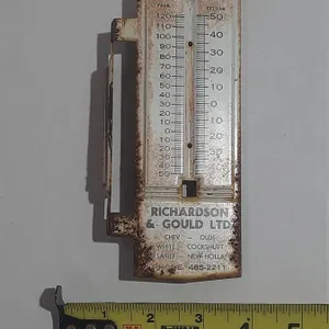 Vintage Thermometer, No Glass.