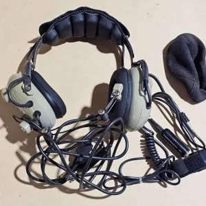 Vintage SoftComm Silver Edition Aviation Headset (interior foam has some deterioration)