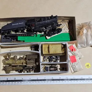Vintage Brass Train Engine Parts, Southern Pacific Locomotive