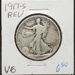 1917-S Reverse Walking Liberty Silver Half Dollar