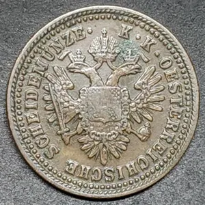 1851 A Austria 1 Kreuzer Copper Coin High Grade