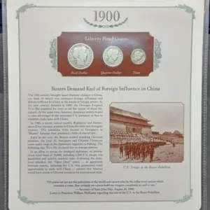 1900 Barber Silver Coin Type Set on Sheet
