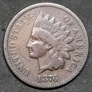 1876 Indian Head Penny Better Grade