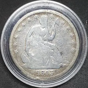 1843 Seated Liberty Silver Half Dollar