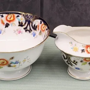 Shelley "Late Foley" Large Creamer & Open Bowl