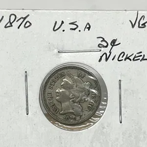 1870 US 3� coin. VG condition.