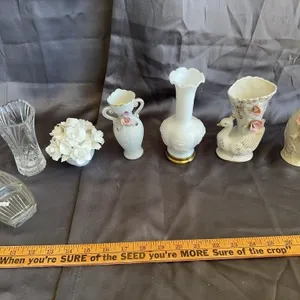 Vintage Ceramic Vases and Glass Tableware Collecti