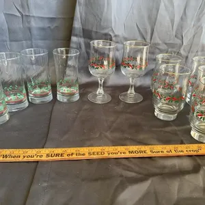 Holiday Express Collection Christmas Glasses Assor