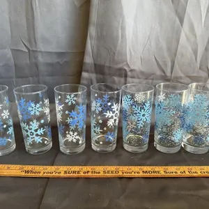 Vintage Snowflake Tumbler Glasses