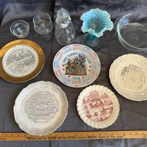 Vintage Calendar Plates Souvenir Dishes and Decora
