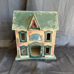 Vintage Hand Painted Wood Christmas Toy Store Doll
