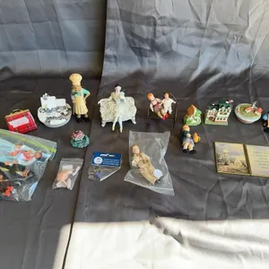 Assorted Dollhouse Miniatures and Figurines Collec