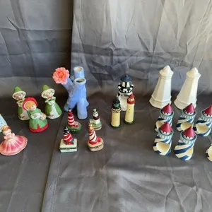 Nautical Lighthouse Decor And Vintage Ceramic Girl