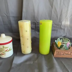Assorted Pillar Candles and Decorative Votive Cand