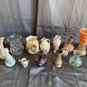 Collection of Assorted Art Glass and Ceramic Vases