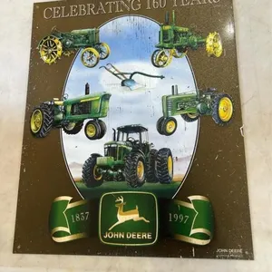 13x16in Tin John Deere 160year Anniversary Sign