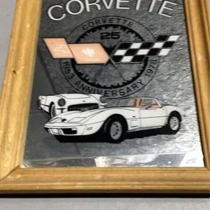 Corvette anniversary mirror 12 x 14 in