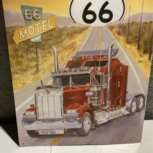 Route 66 metal sign modern 12 x 16 inch