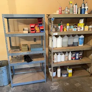 48"x18.5"x72" shelf w/ 36"x18"x72" shelf & contents