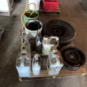 Assorted power cords, Hy-Gard transmission & hyd oil, & 78-15 tire