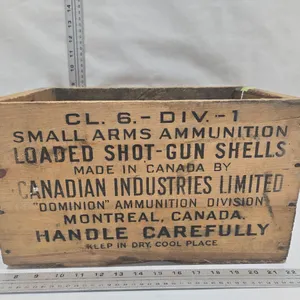 Canadian Industries Limited Ammunition Wooden Shell Box