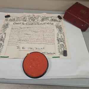 Edward VII British Legal Commission or Warrant including attached Seal & Skippet - 1909