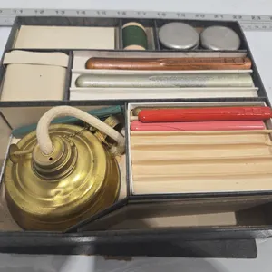 Sealing Wax Display Case with Wax & Burner