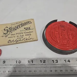 Golchester Castle seal - edge wear w/skippet & Sangerfahrl Commemorative Badge/seal - rough condition