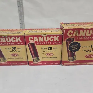 Canuck Standard Load 12 & 20  gauge 2 3/4" Shells - full boxes (3)