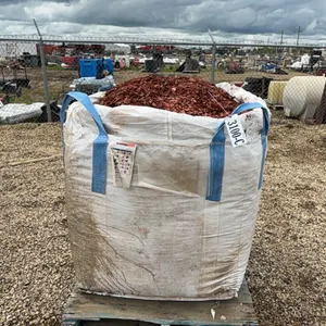 1 - CU YD TOTE OF ASPEN WOOD CHIP RED MULCH