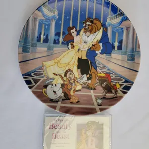 LOVE'S FIRST DANCE BEAUTY AND THE BEAST COLLECTIBLE PLATE AND