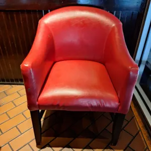 4 Red Vinyl Lounge Chairs