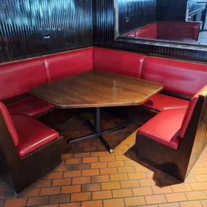 Wood/Vinyl Booth Assembly with Table, 8'x8' Footprint