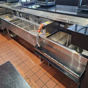 Whole Section Boos SS Underbar, Sink, Drainboard, 2 Cold Bins, 13' W