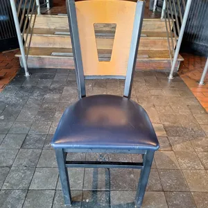 25 Metal/Wood Padded Dining Chairs, 18"